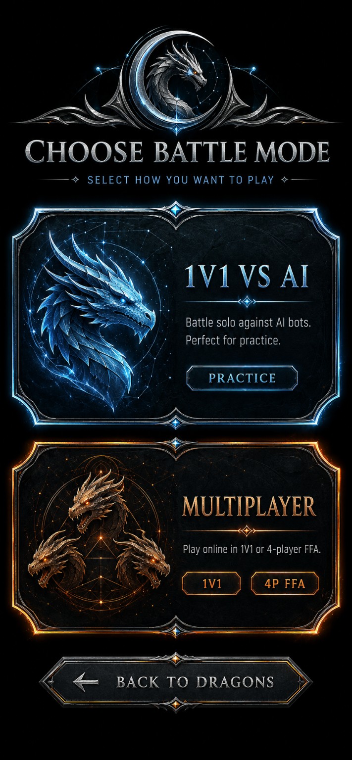 Choose Battle Mode — select how you want to play